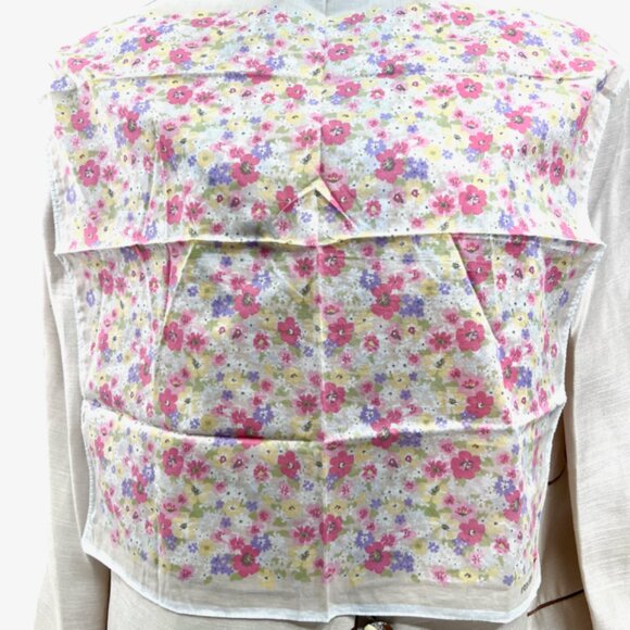 2 Renoma Paris Mini Scarf 20" white pink purple orange orange Floral (43) - Picture 6 of 9